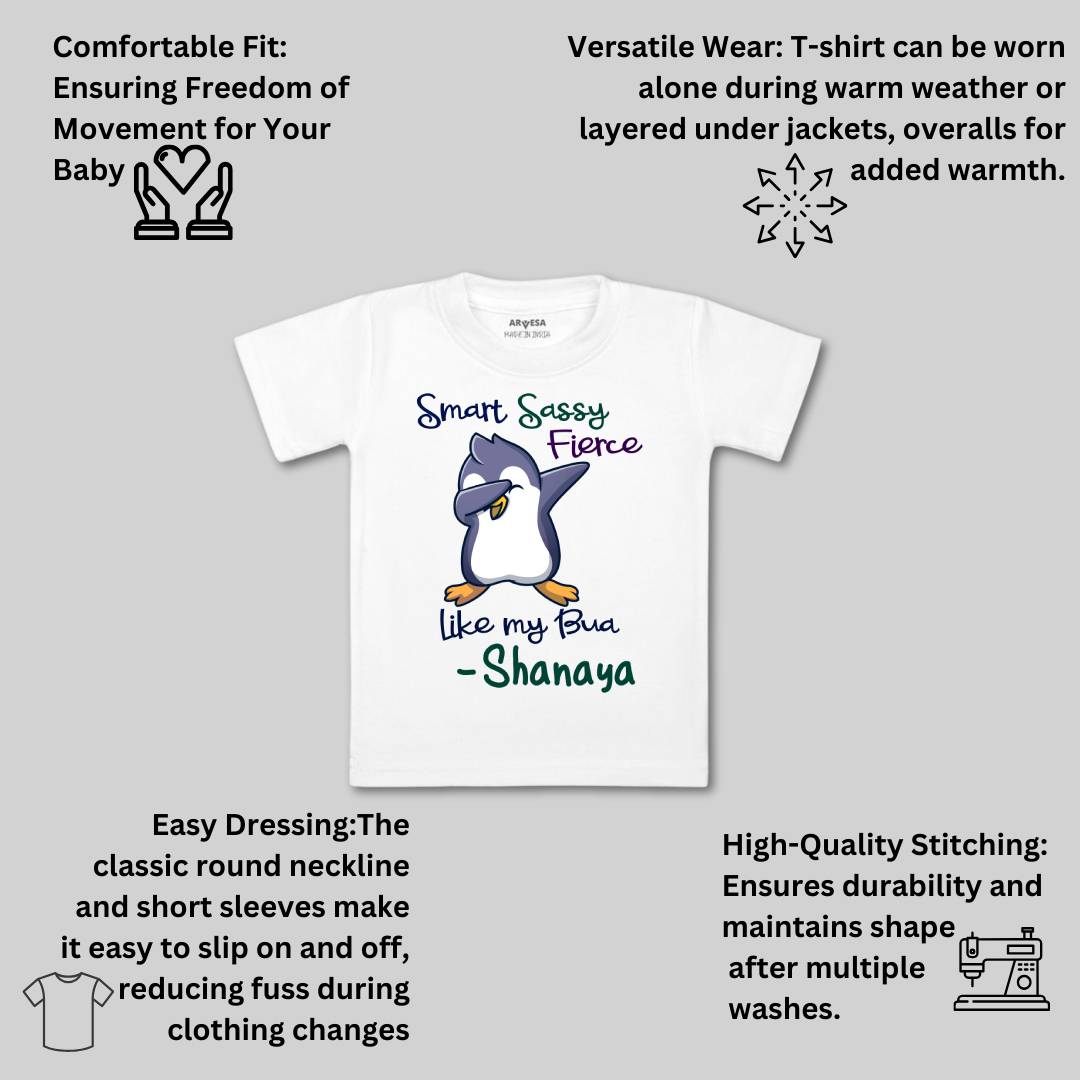 Arvesa Smart Sassy Like My Bua Baby Boy & Girl Dress