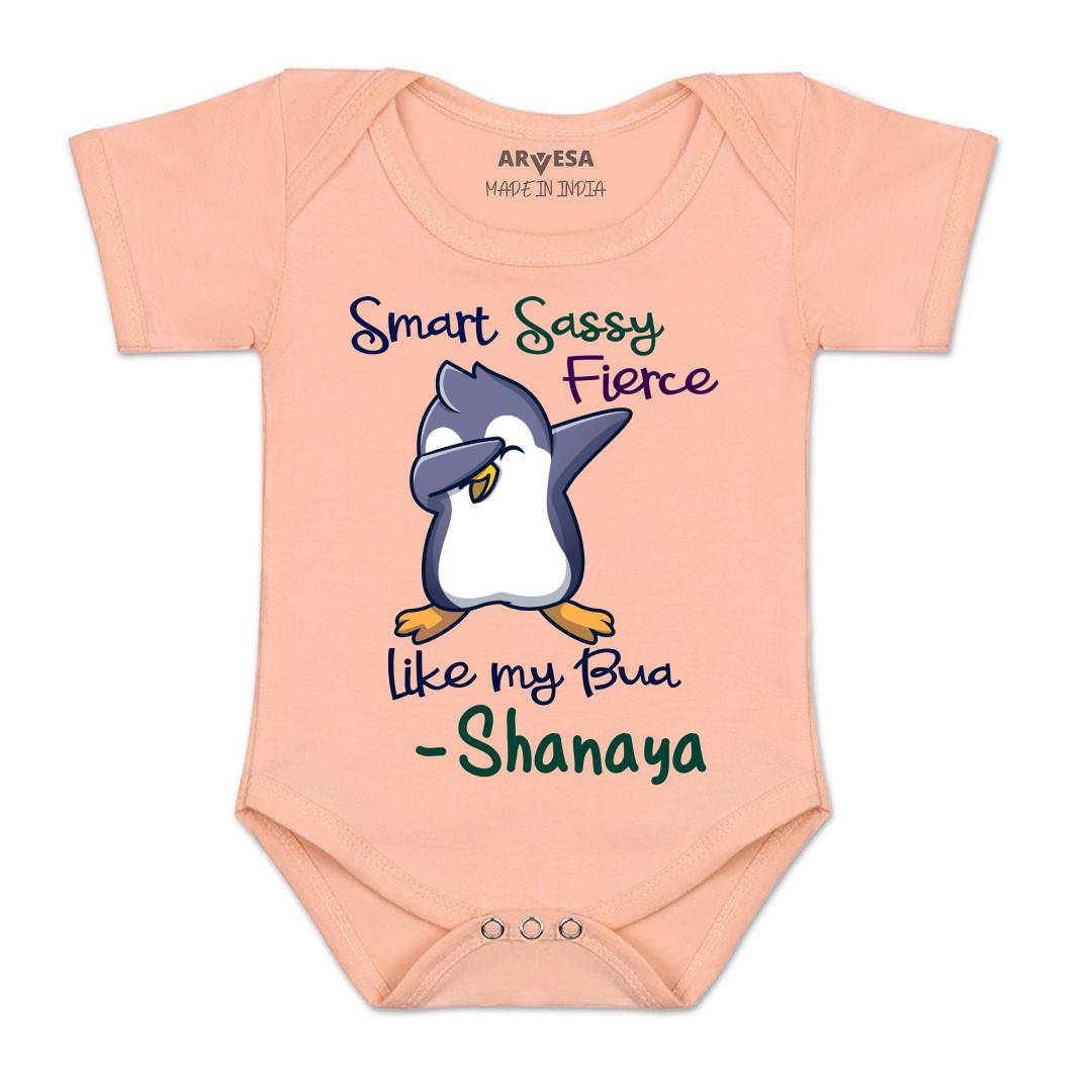 Arvesa Smart Sassy Like My Bua Baby Boy & Girl Dress