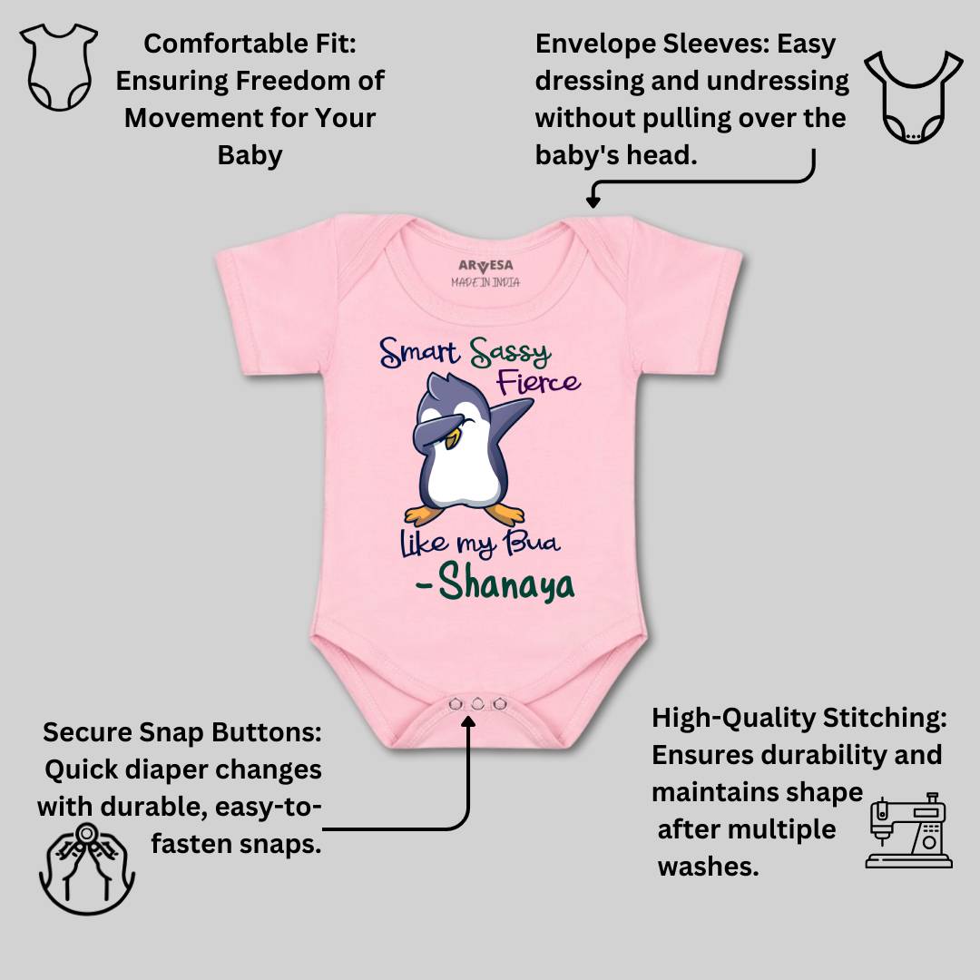 Arvesa Smart Sassy Like My Bua Baby Boy & Girl Dress