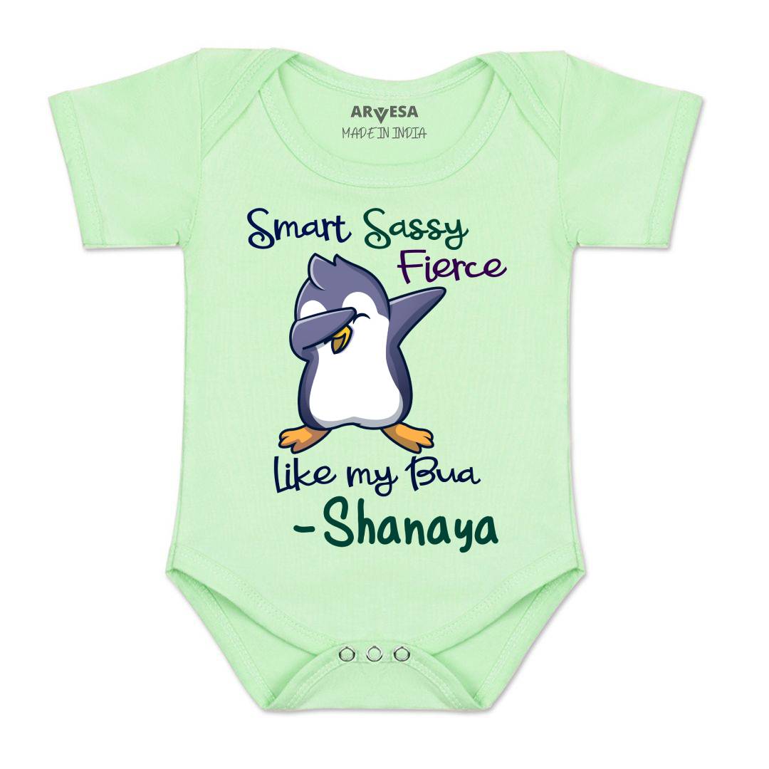 Arvesa Smart Sassy Like My Bua Baby Boy & Girl Dress