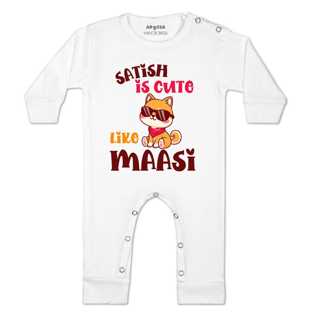 Arvesa Cute Like My Maasi Baby Boy & Girl Dress