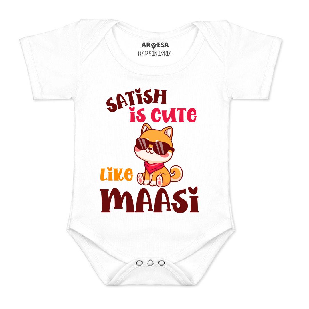 Arvesa Cute Like My Maasi Baby Boy & Girl Dress