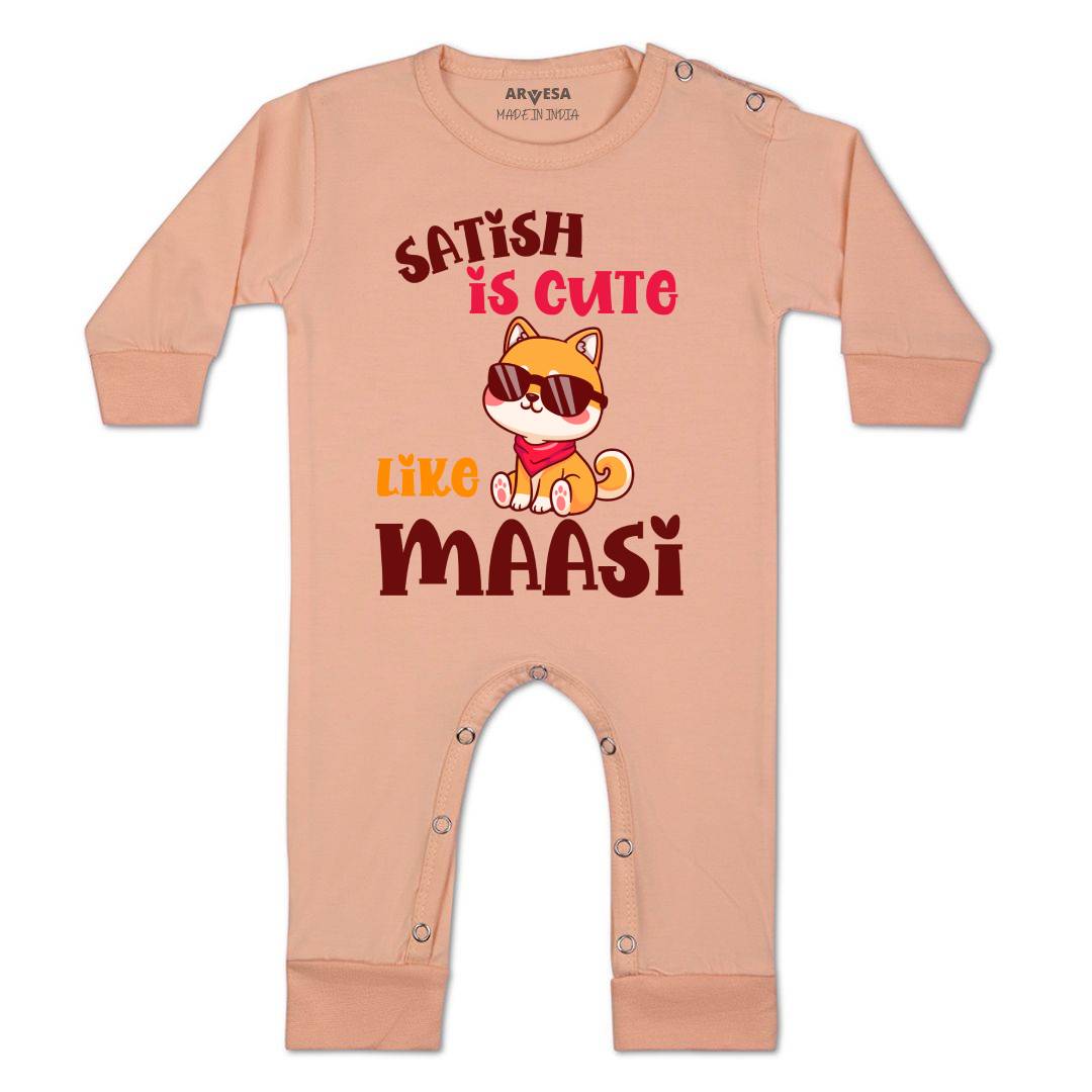 Arvesa Cute Like My Maasi Baby Boy & Girl Dress