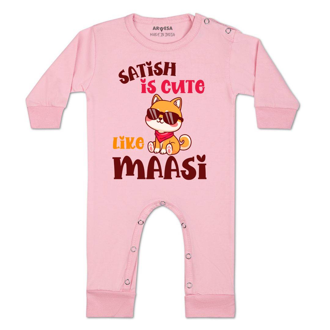 Arvesa Cute Like My Maasi Baby Boy & Girl Dress