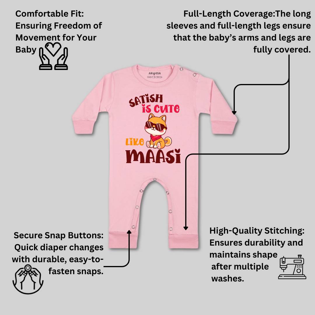 Arvesa Cute Like My Maasi Baby Boy & Girl Dress