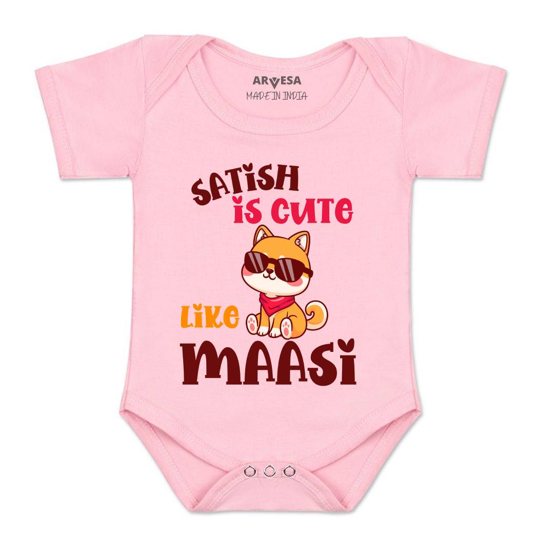 Arvesa Cute Like My Maasi Baby Boy & Girl Dress