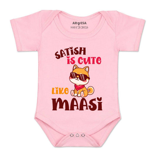 Arvesa Cute Like My Maasi Baby Boy & Girl Dress
