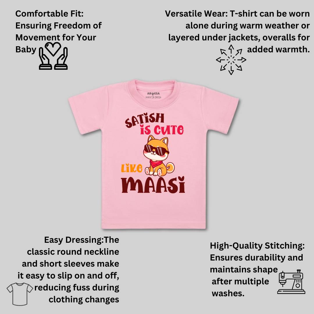 Arvesa Cute Like My Maasi Baby Boy & Girl Dress