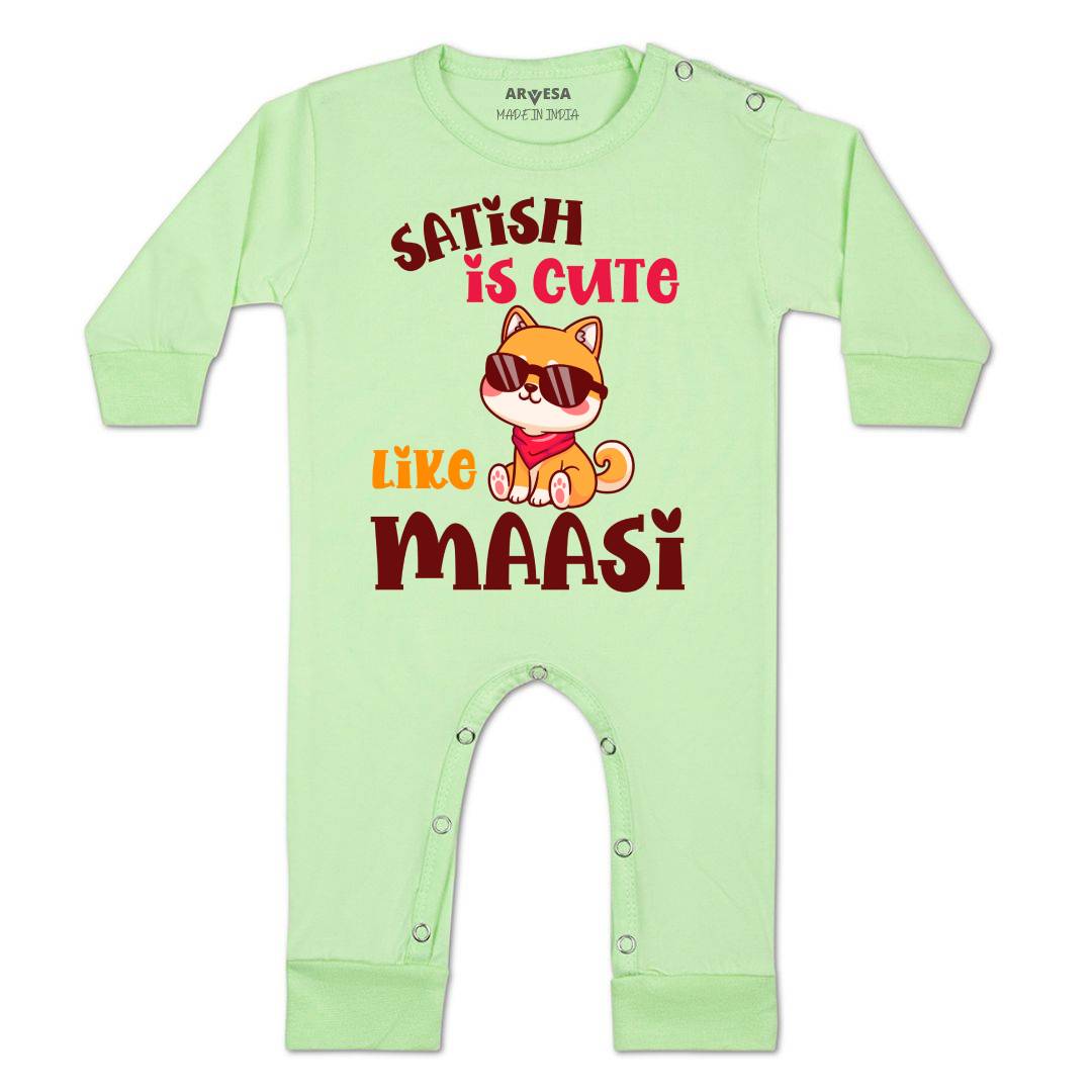 Arvesa Cute Like My Maasi Baby Boy & Girl Dress