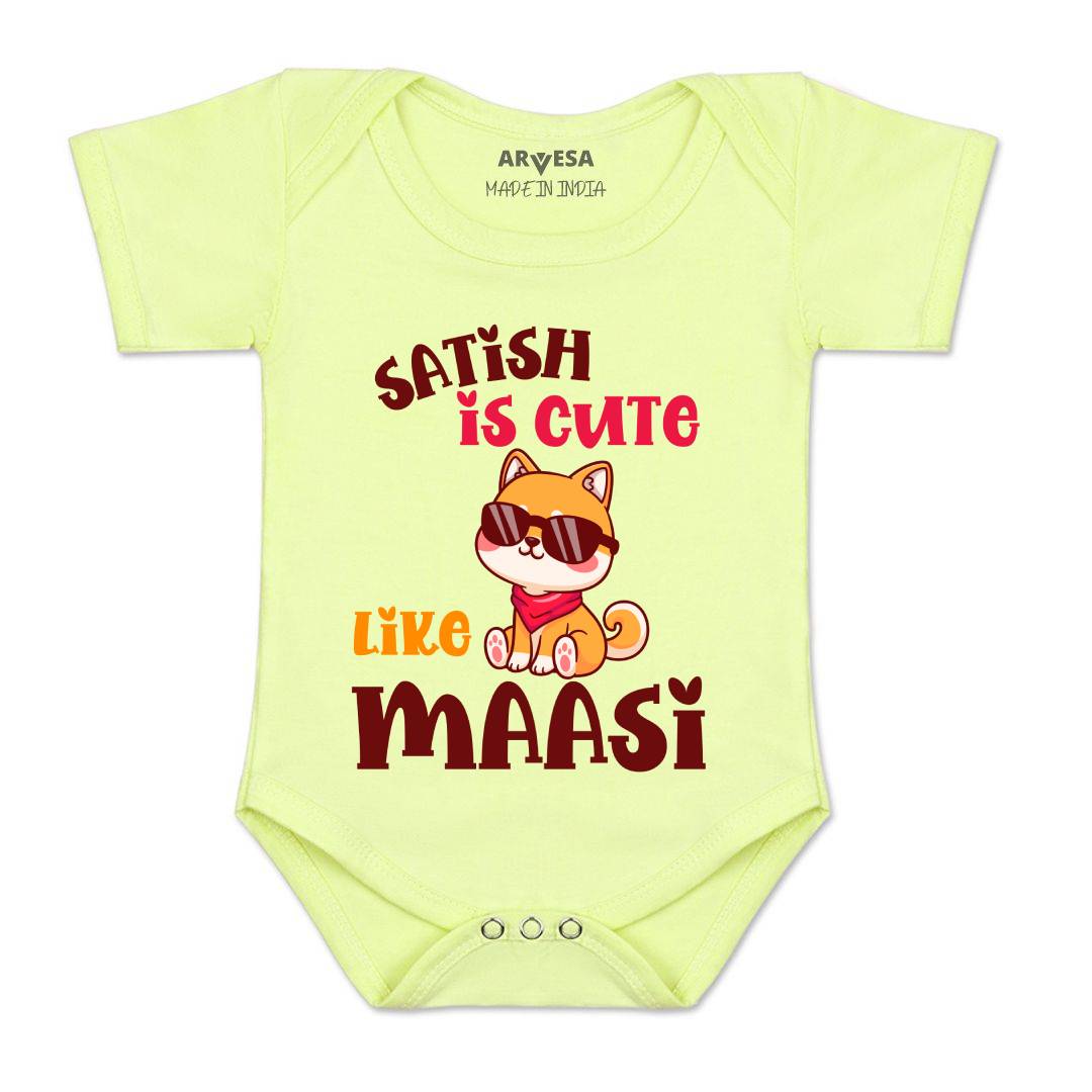 Arvesa Cute Like My Maasi Baby Boy & Girl Dress
