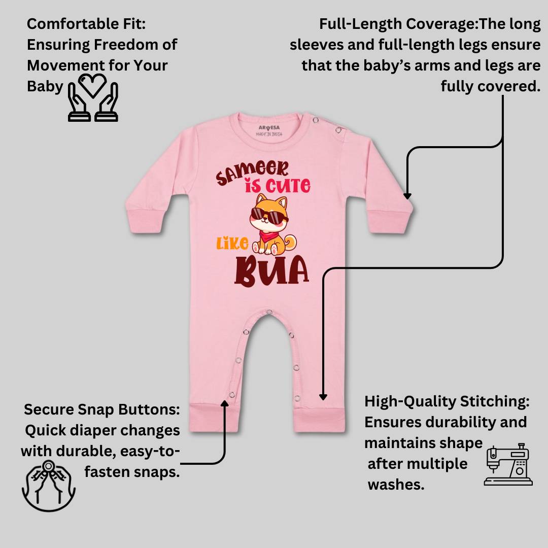 Arvesa Cute Like My Bua Baby Boy & Girl Dress