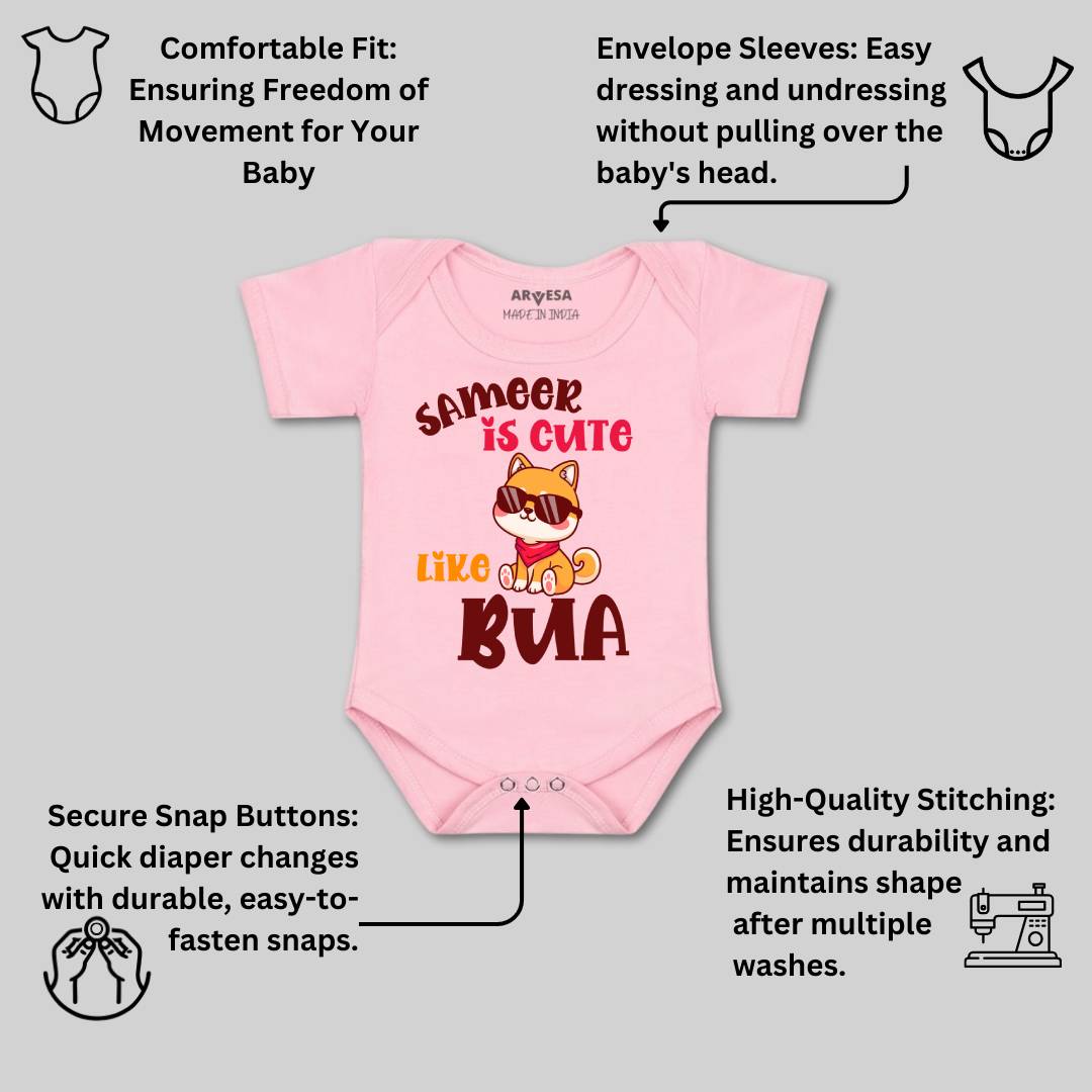 Arvesa Cute Like My Bua Baby Boy & Girl Dress
