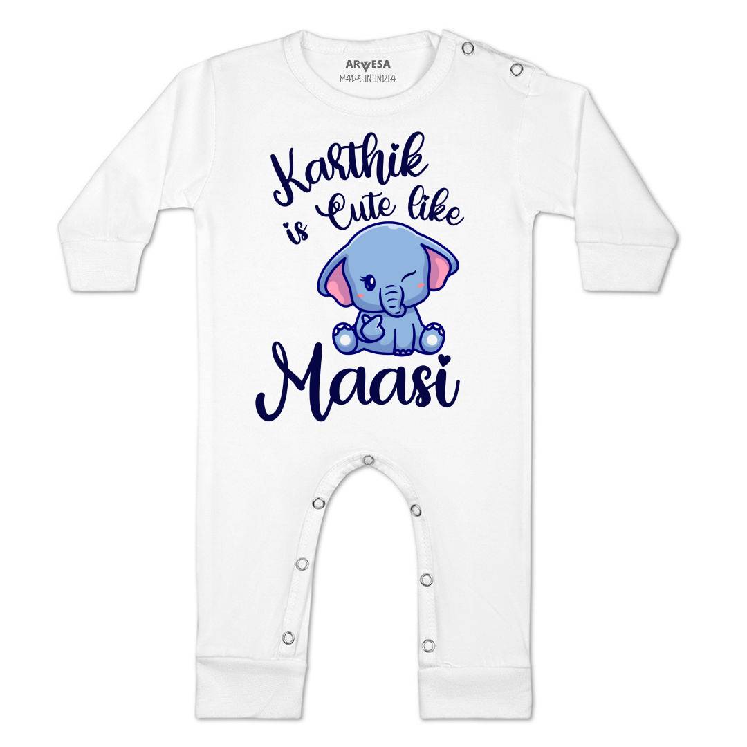 Arvesa Cute Like My Maasi Baby Boy & Girl Dress