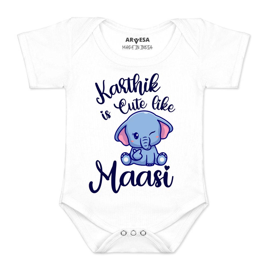 Arvesa Cute Like My Maasi Baby Boy & Girl Dress