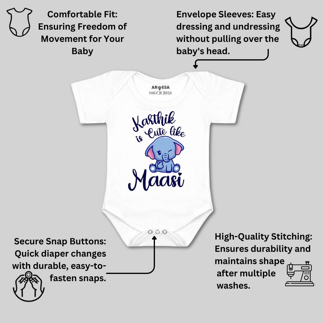 Arvesa Cute Like My Maasi Baby Boy & Girl Dress
