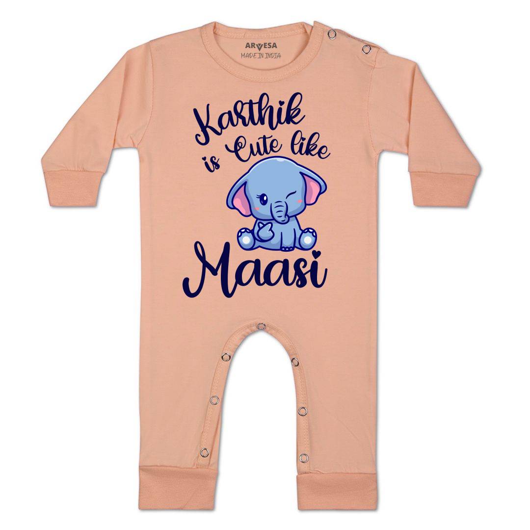 Arvesa Cute Like My Maasi Baby Boy & Girl Dress