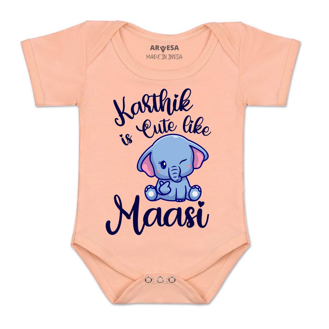 Arvesa Cute Like My Maasi Baby Boy & Girl Dress