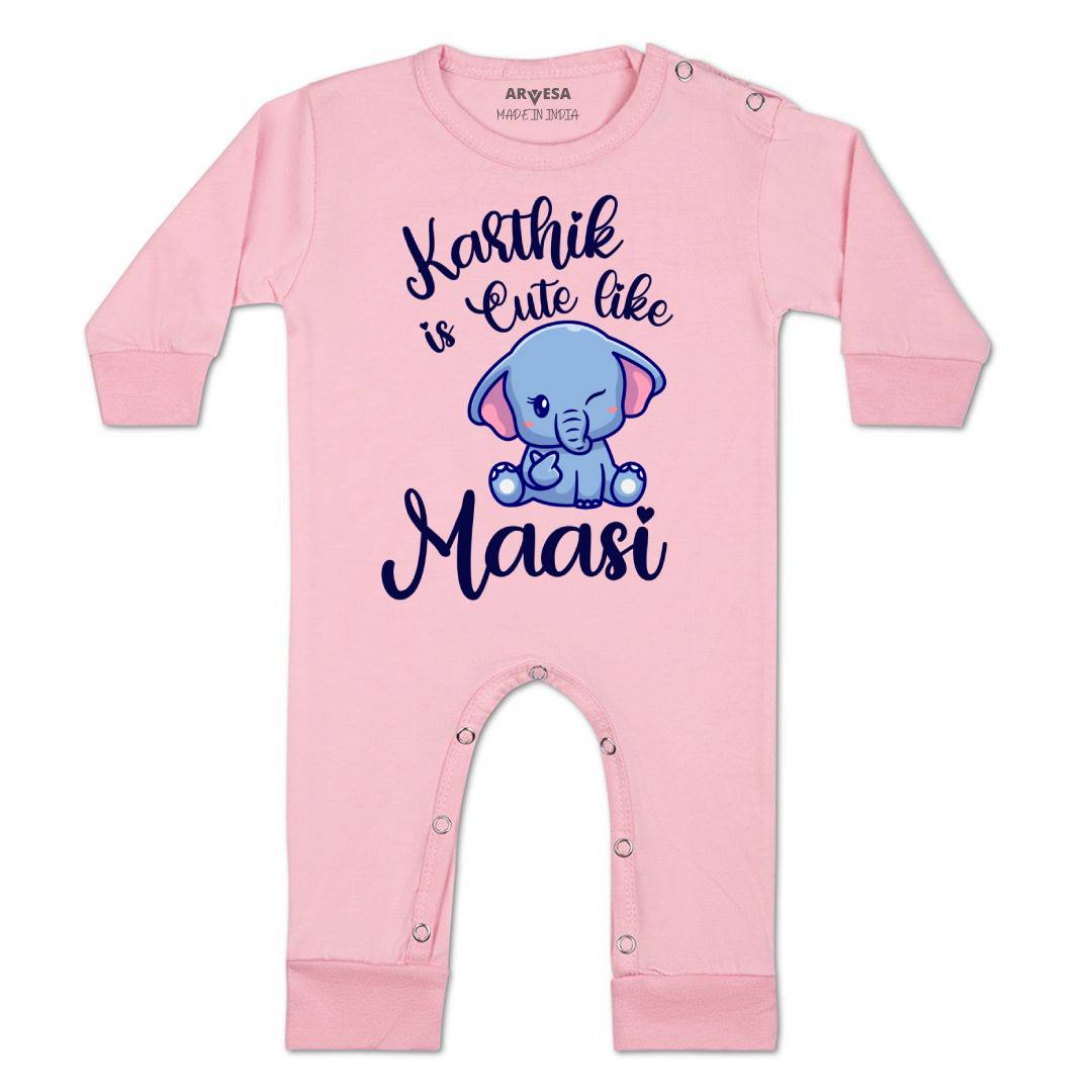 Arvesa Cute Like My Maasi Baby Boy & Girl Dress