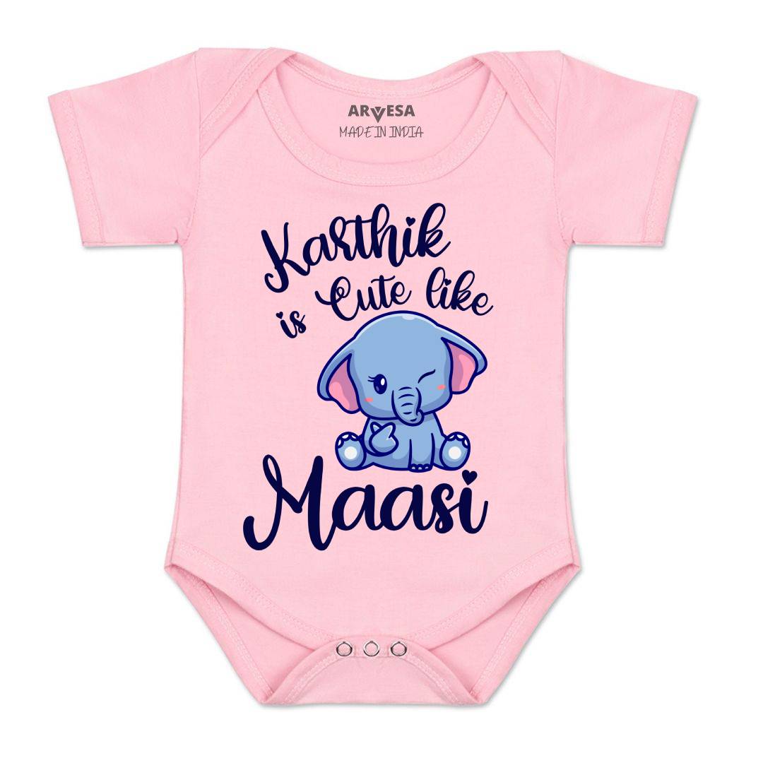 Arvesa Cute Like My Maasi Baby Boy & Girl Dress