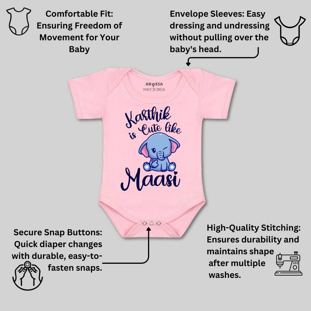Arvesa Cute Like My Maasi Baby Boy & Girl Dress