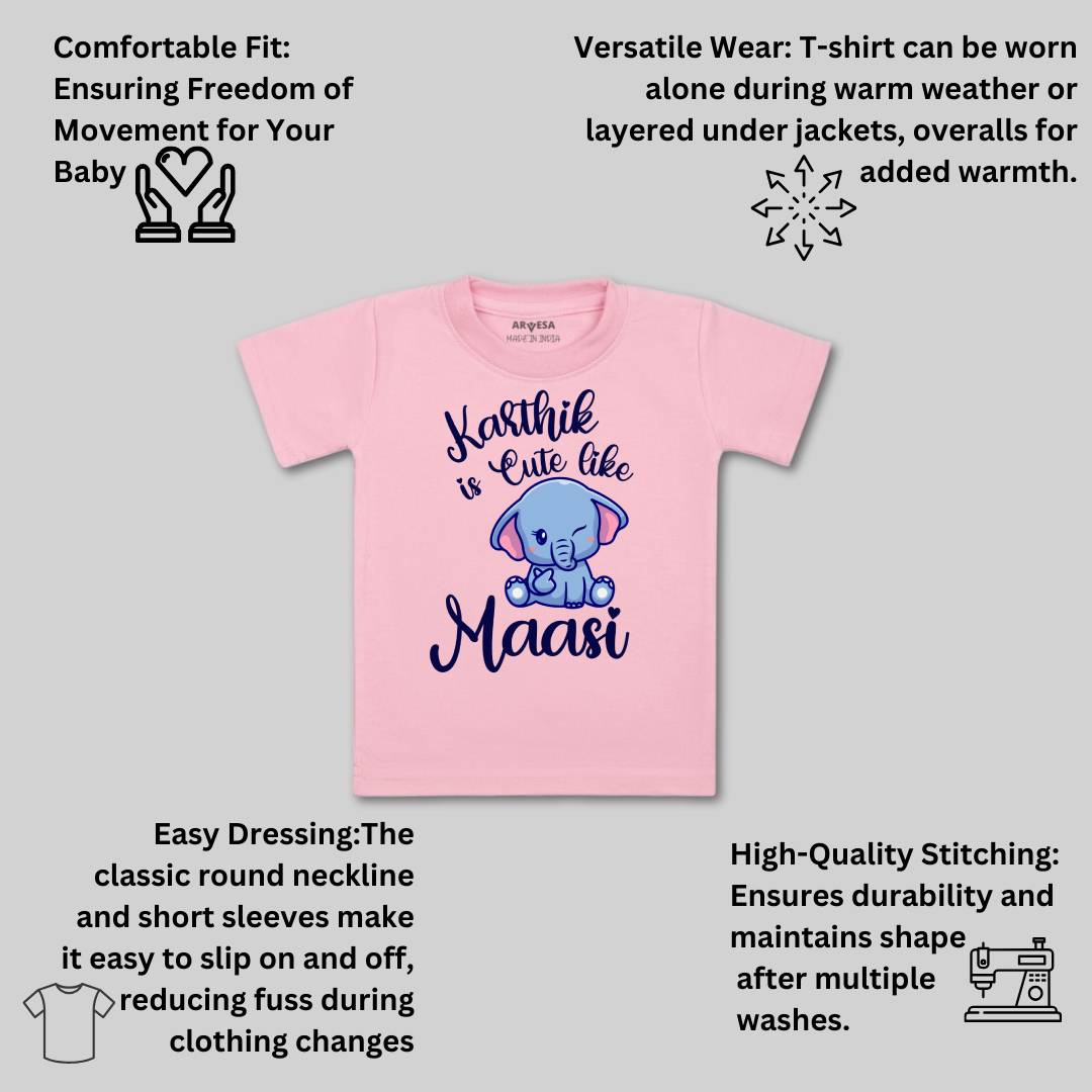 Arvesa Cute Like My Maasi Baby Boy & Girl Dress