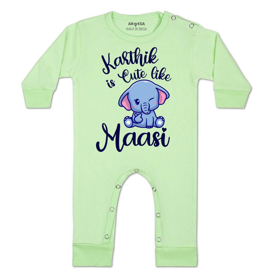 Arvesa Cute Like My Maasi Baby Boy & Girl Dress