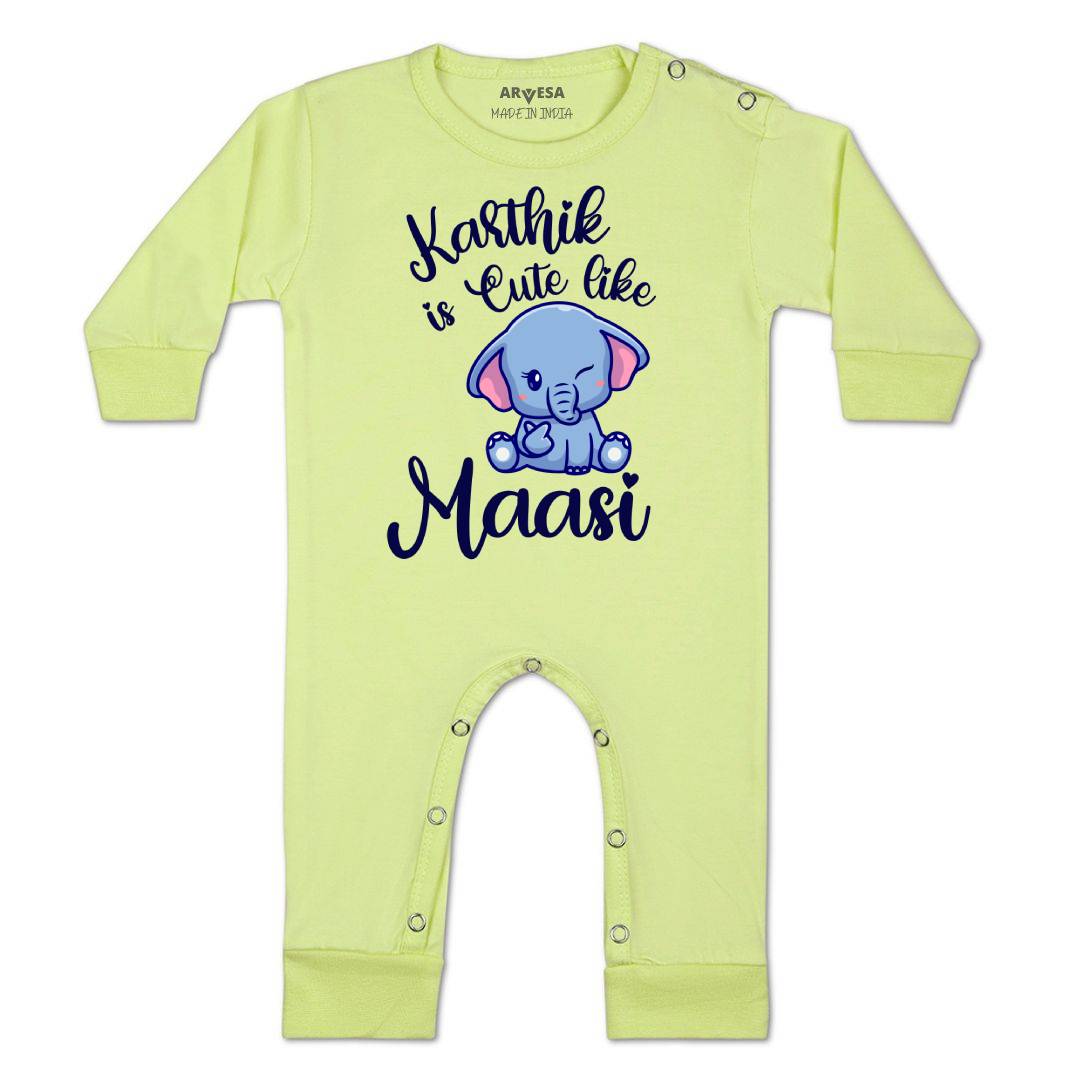 Arvesa Cute Like My Maasi Baby Boy & Girl Dress