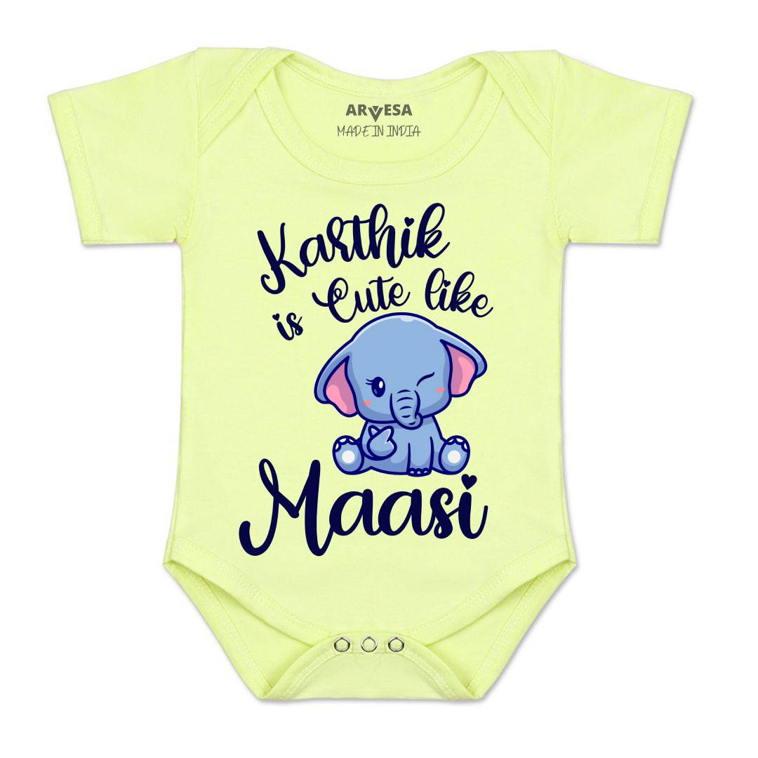 Arvesa Cute Like My Maasi Baby Boy & Girl Dress