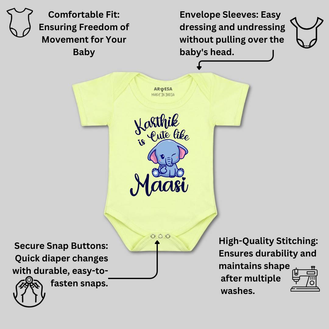 Arvesa Cute Like My Maasi Baby Boy & Girl Dress