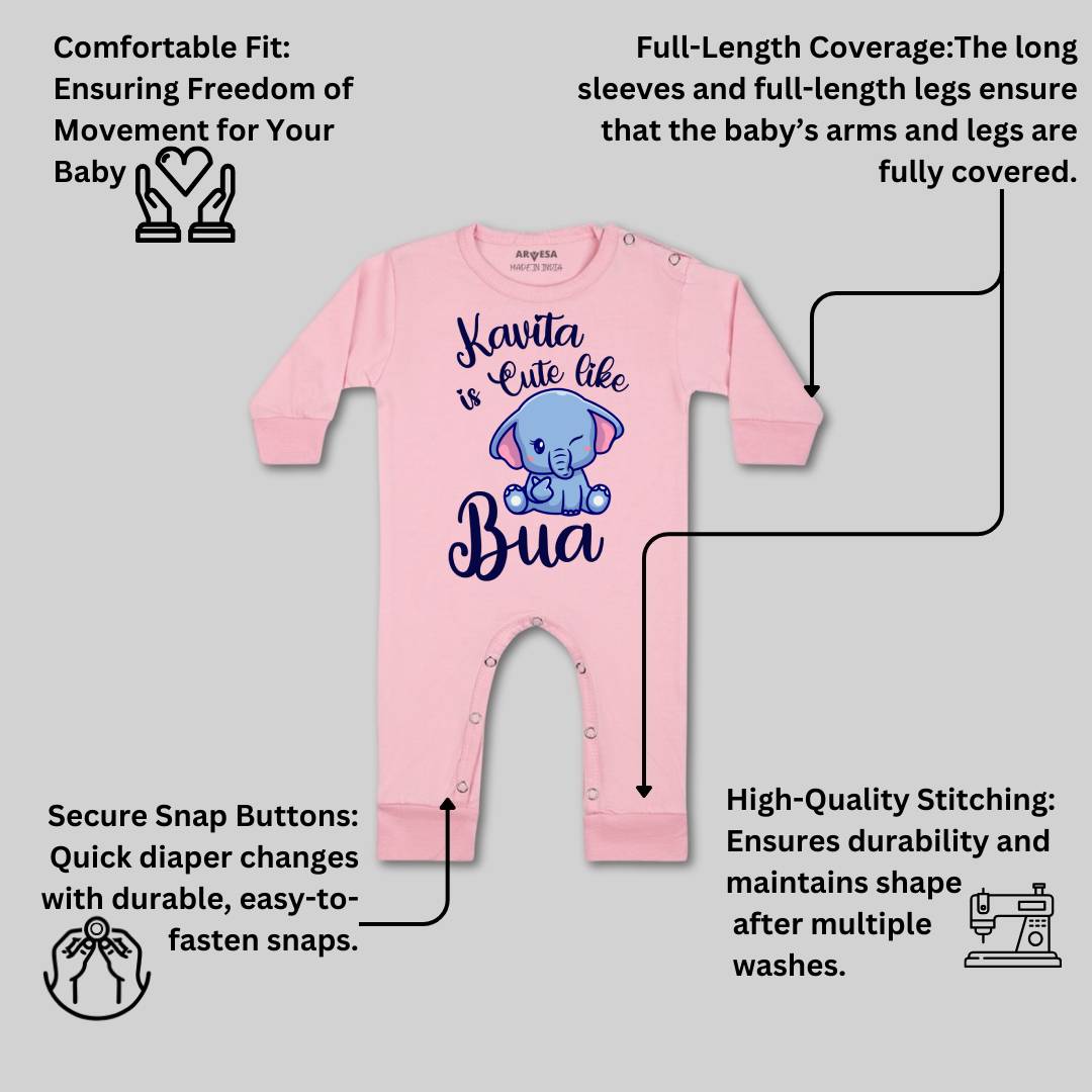 Arvesa Cute Like My Bua Baby Boy & Girl Dress