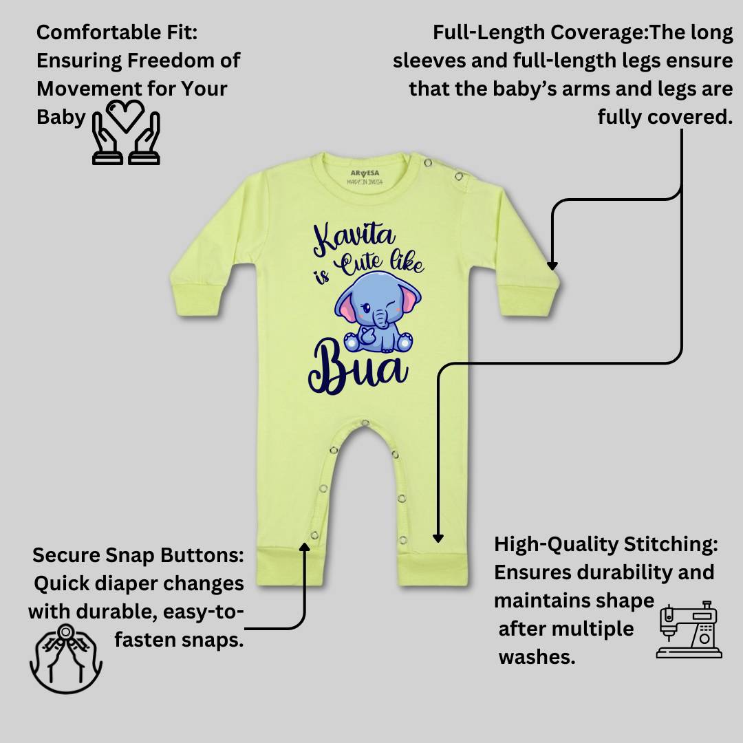 Arvesa Cute Like My Bua Baby Boy & Girl Dress