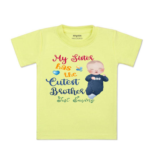 Arvesa Sister Has The Cutest Brother Design-974 White 0-3 Months Jumpsuit Baby Boy & Girl dress .