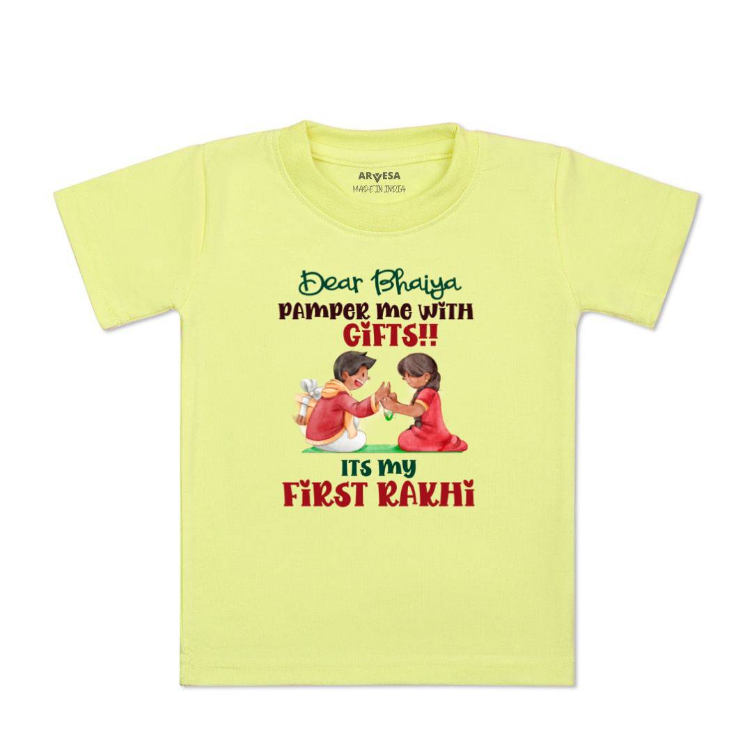 Arvesa Design-979 Rakhi My First Baby Boy and Baby Girl Dress .