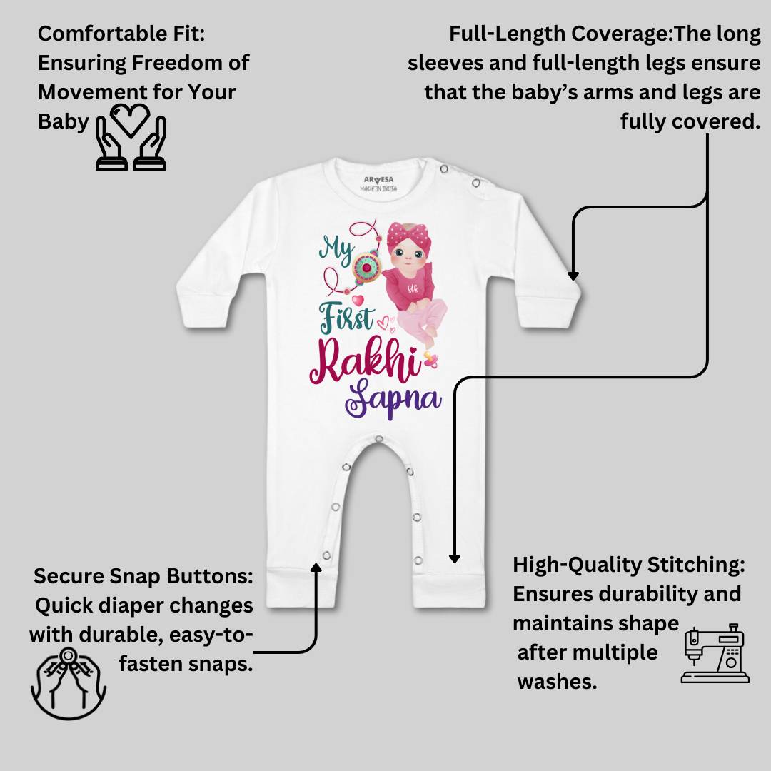 Arvesa My First Rakhi  Baby Boy & Girl Dress