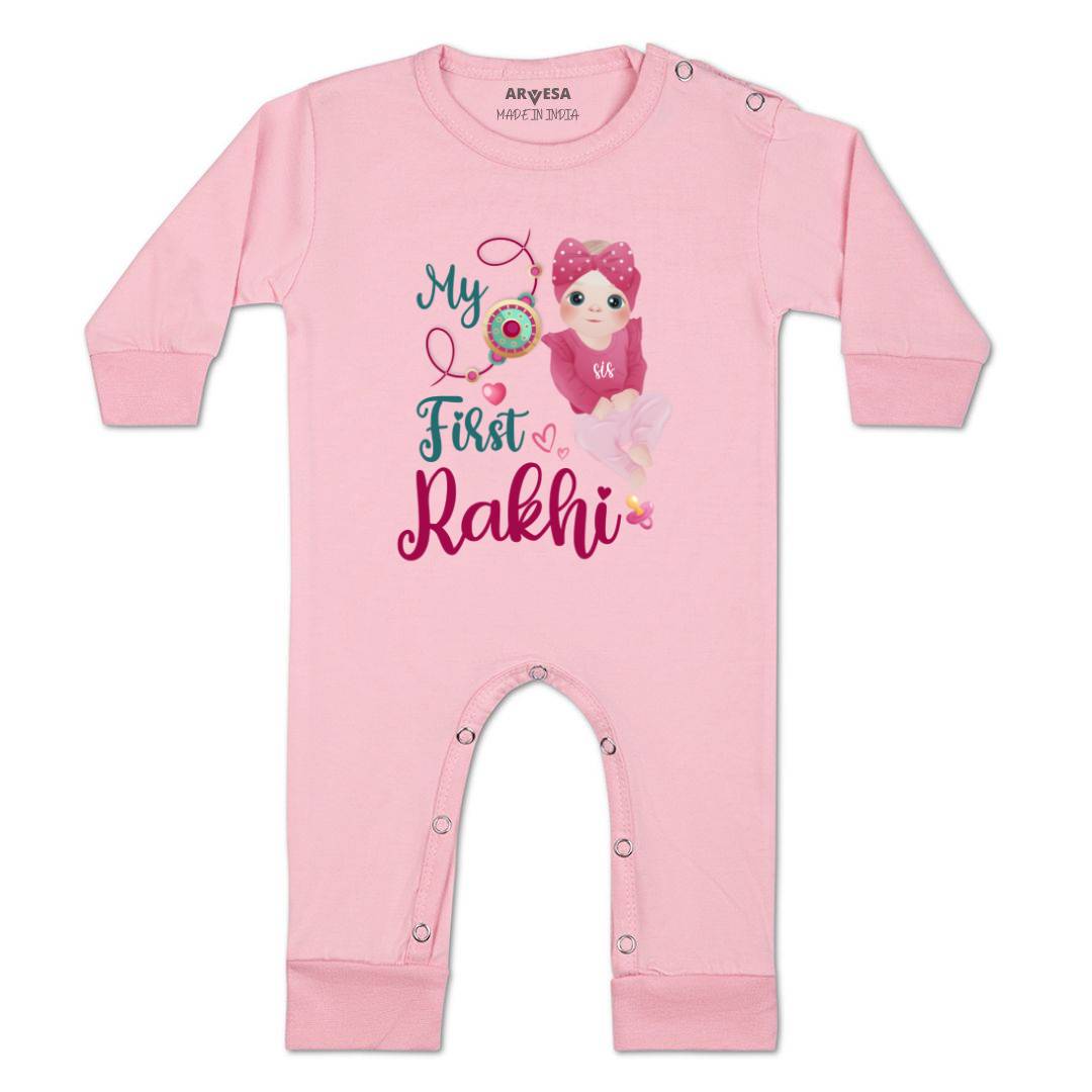 Arvesa Design-984 Rakhi My First Baby Boy and Baby Girl Dress .