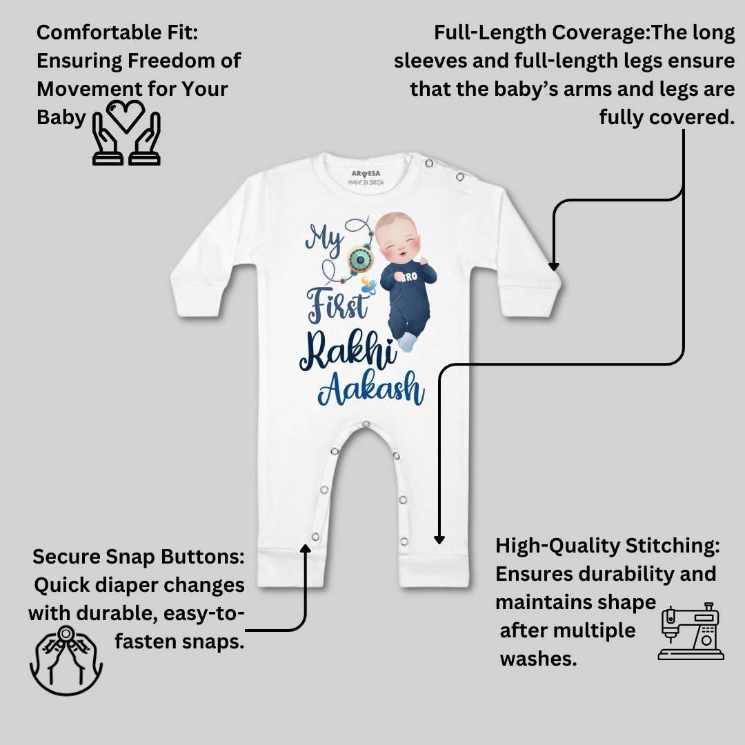 Arvesa My First Rakhi  Baby Boy & Girl Dress
