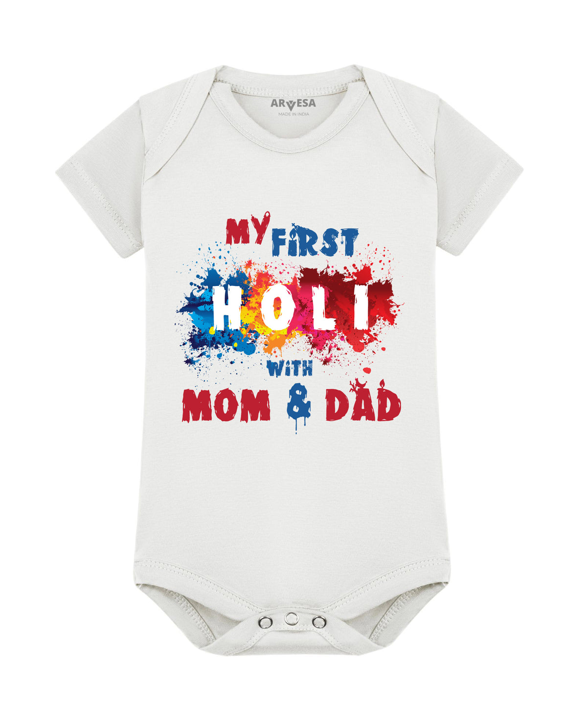 No | My First Holi with Mom & Dad - Romper