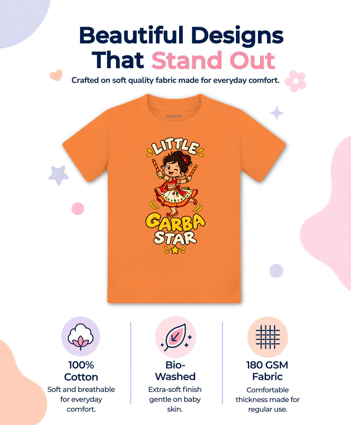 Little Garba Star Navratri - T-shirt
