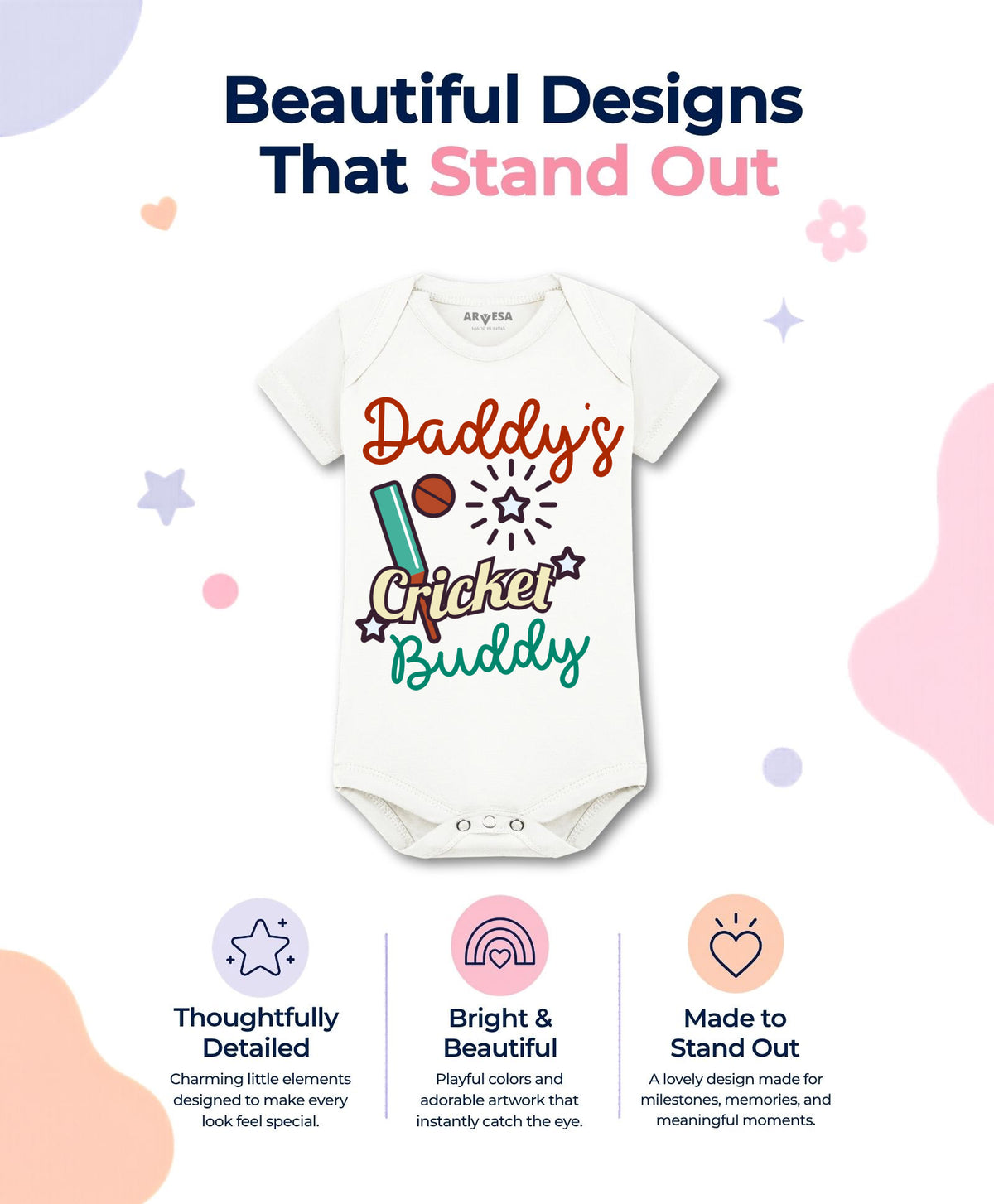 No | Daddy Cricket Buddy - Romper