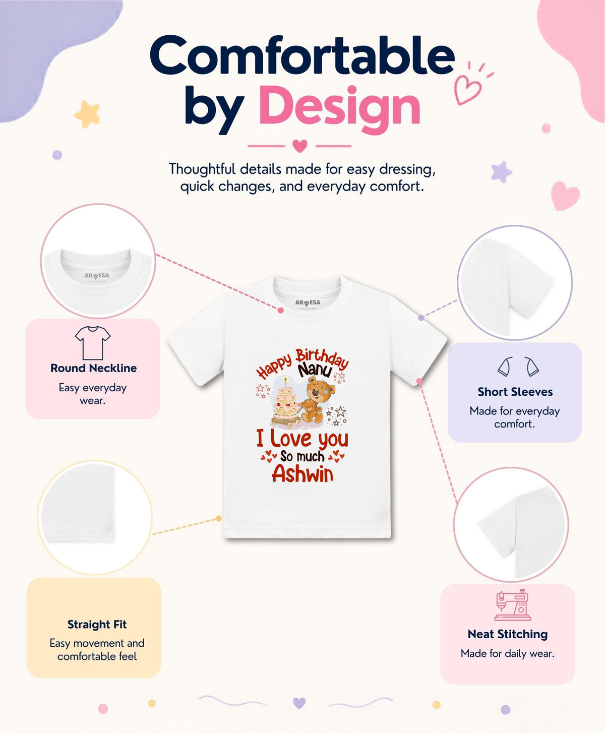 Yes | Happy Birthday Nanu Family Birthday - T-shirt