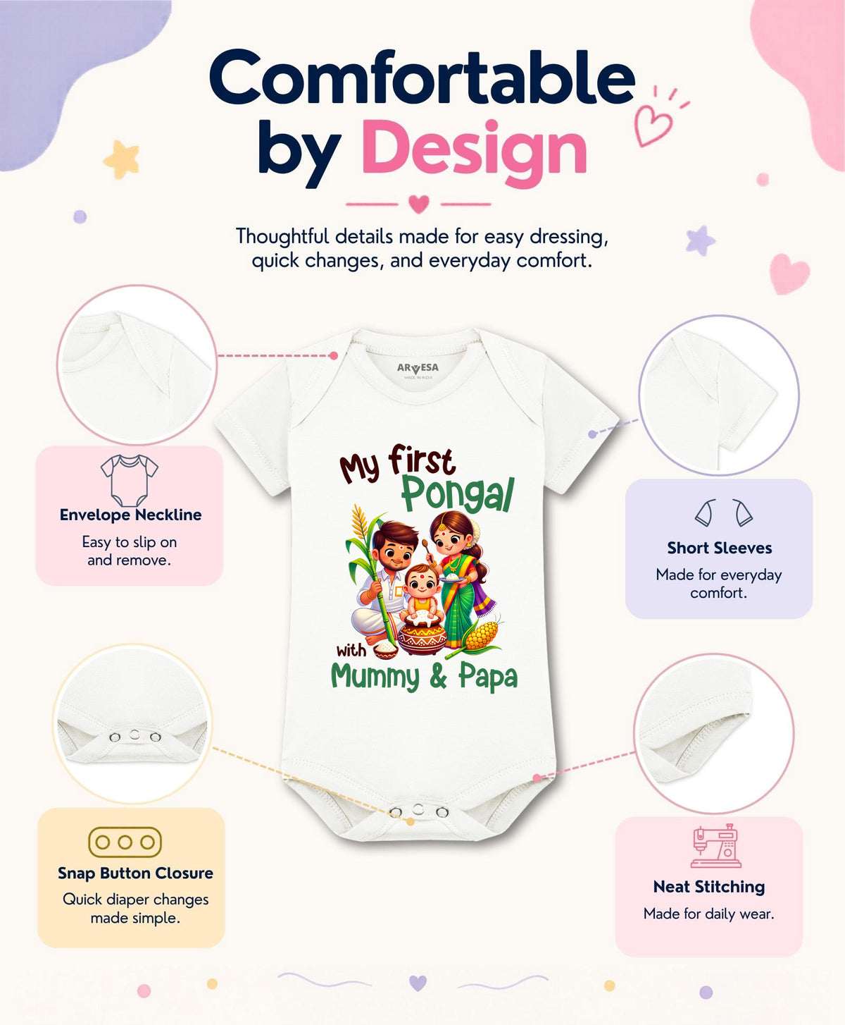 No | My First Pongal - Romper