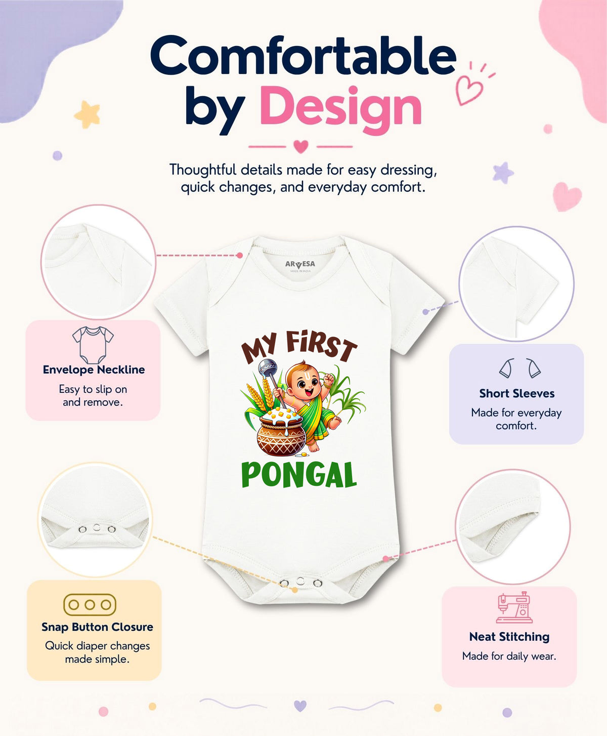 No | My First Pongal - Romper