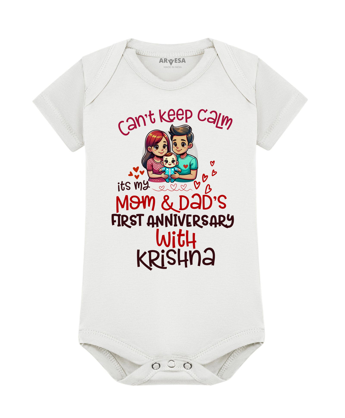 Yes | First Anniversary With Mom And Dad Mom Dad Anniversary - Romper