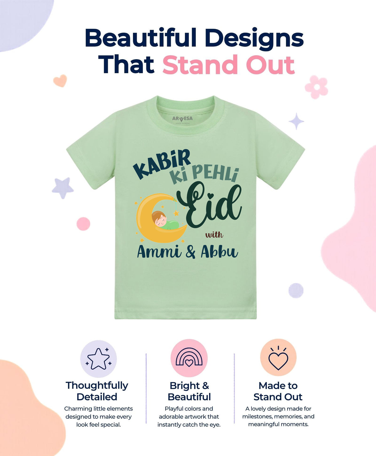 Yes | Meri Pehli Eid With Ammi & Abbu - T-shirt