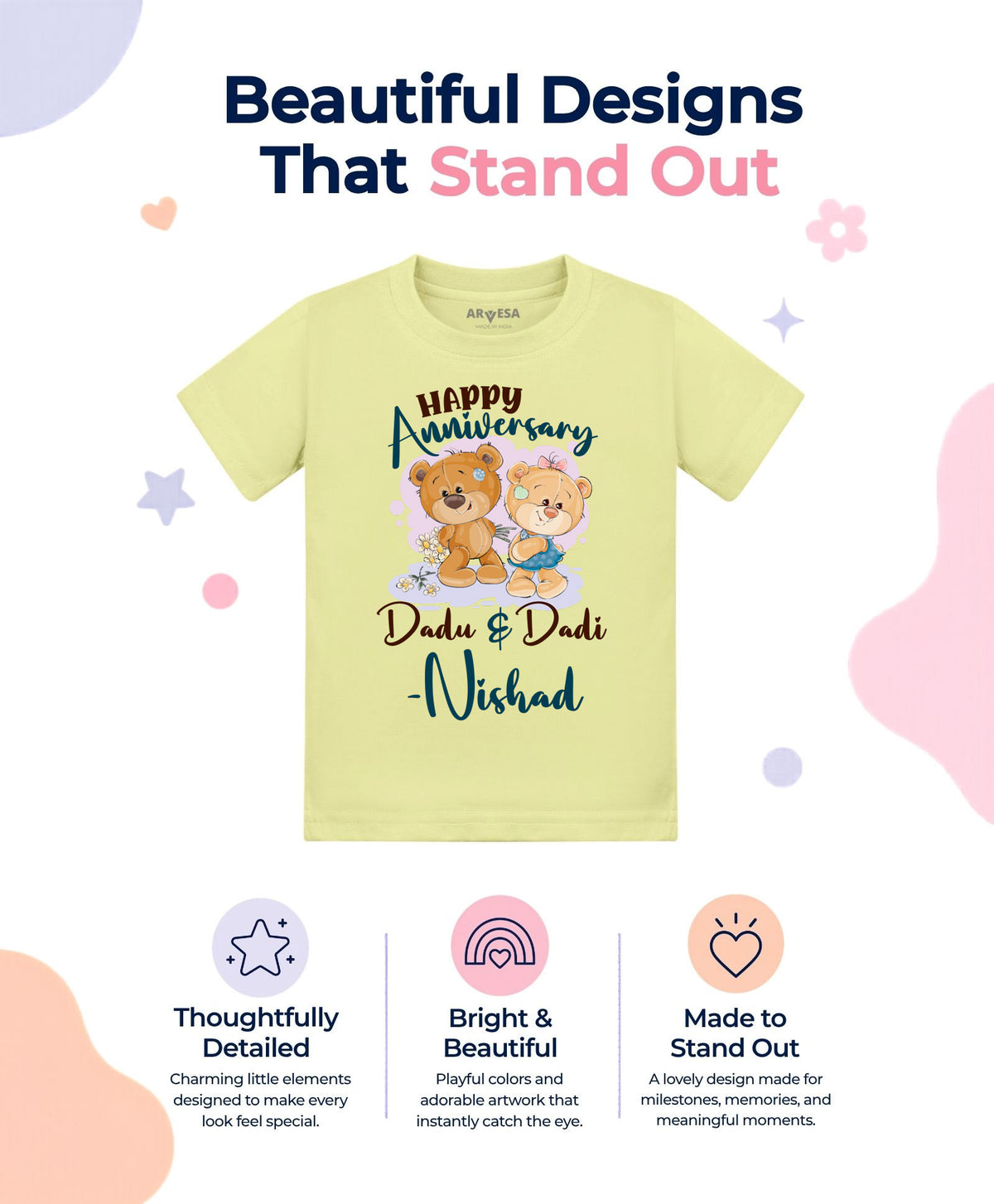 Yes | Happy Anniversay Dadu & Dadi Family Anniversary - T-shirt