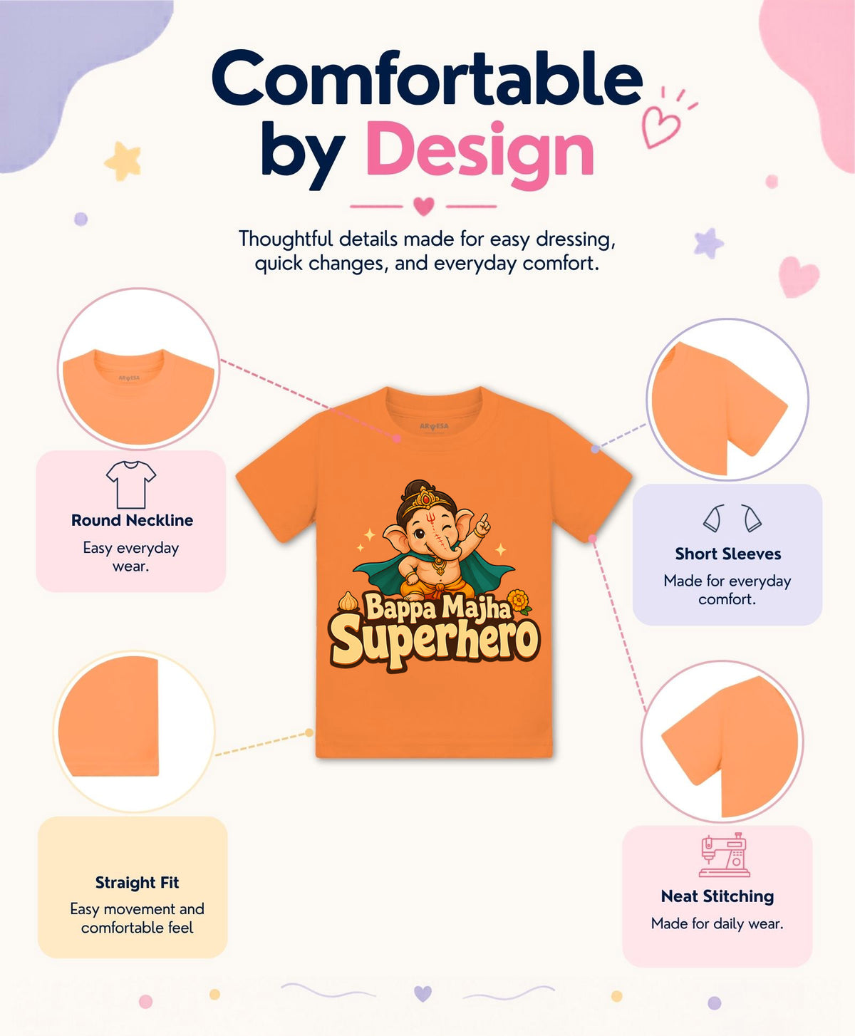 Bappa Majha Superhero Devotional - T-shirt