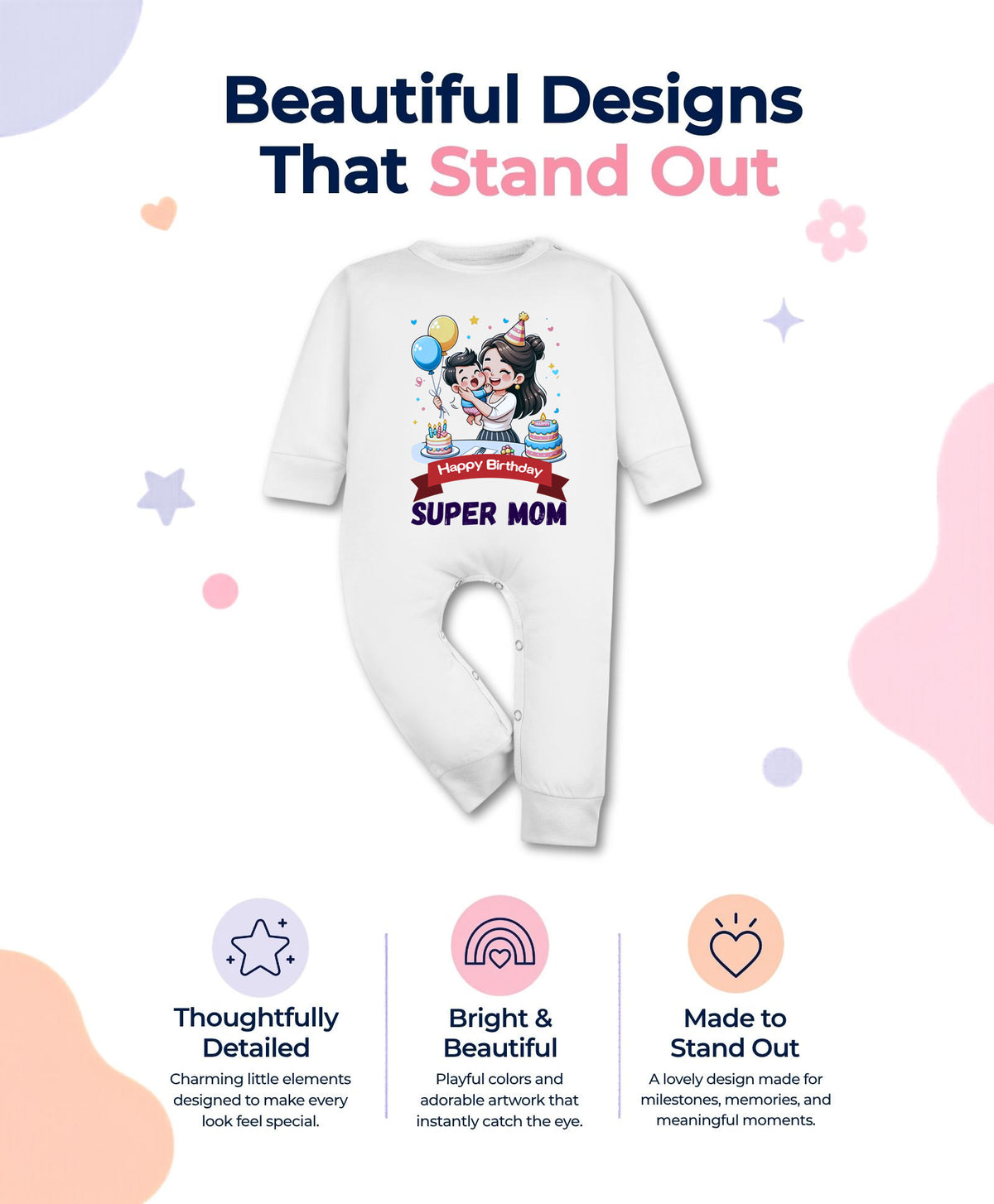 No | Happy Birthday Super Mom Mom Birthday - Jumpsuit