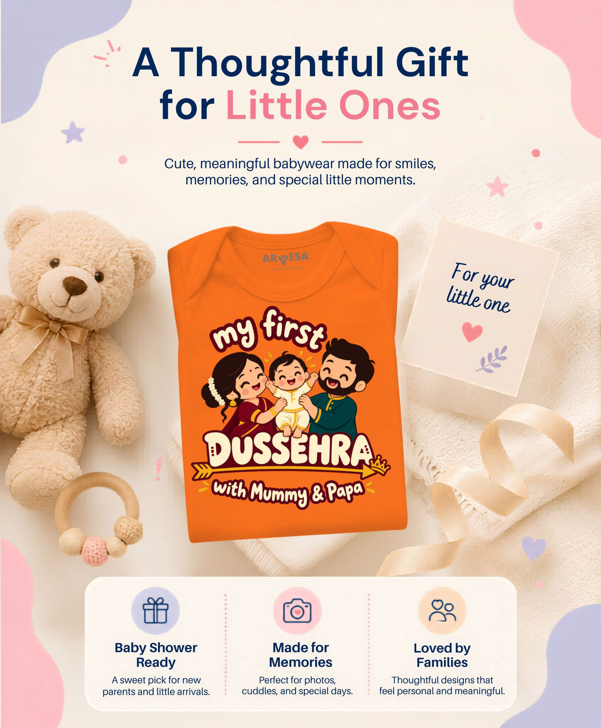 No | My First Dussehra with Mummy & Papa - Romper