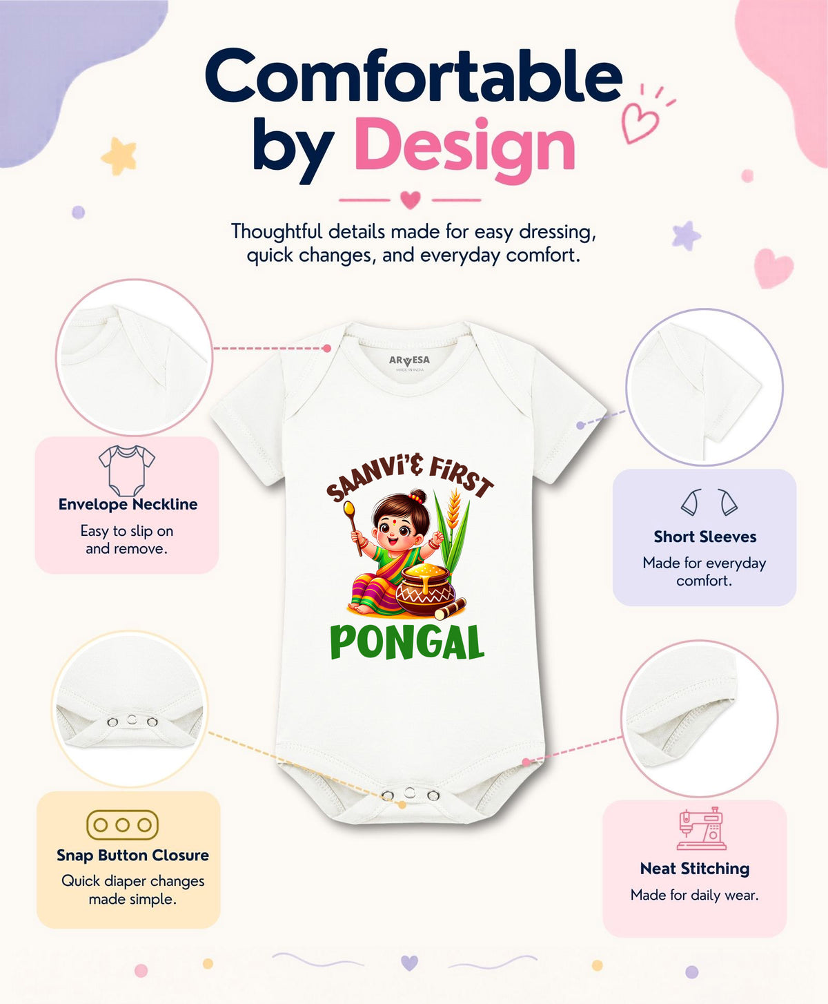 Yes | My First Pongal - Romper