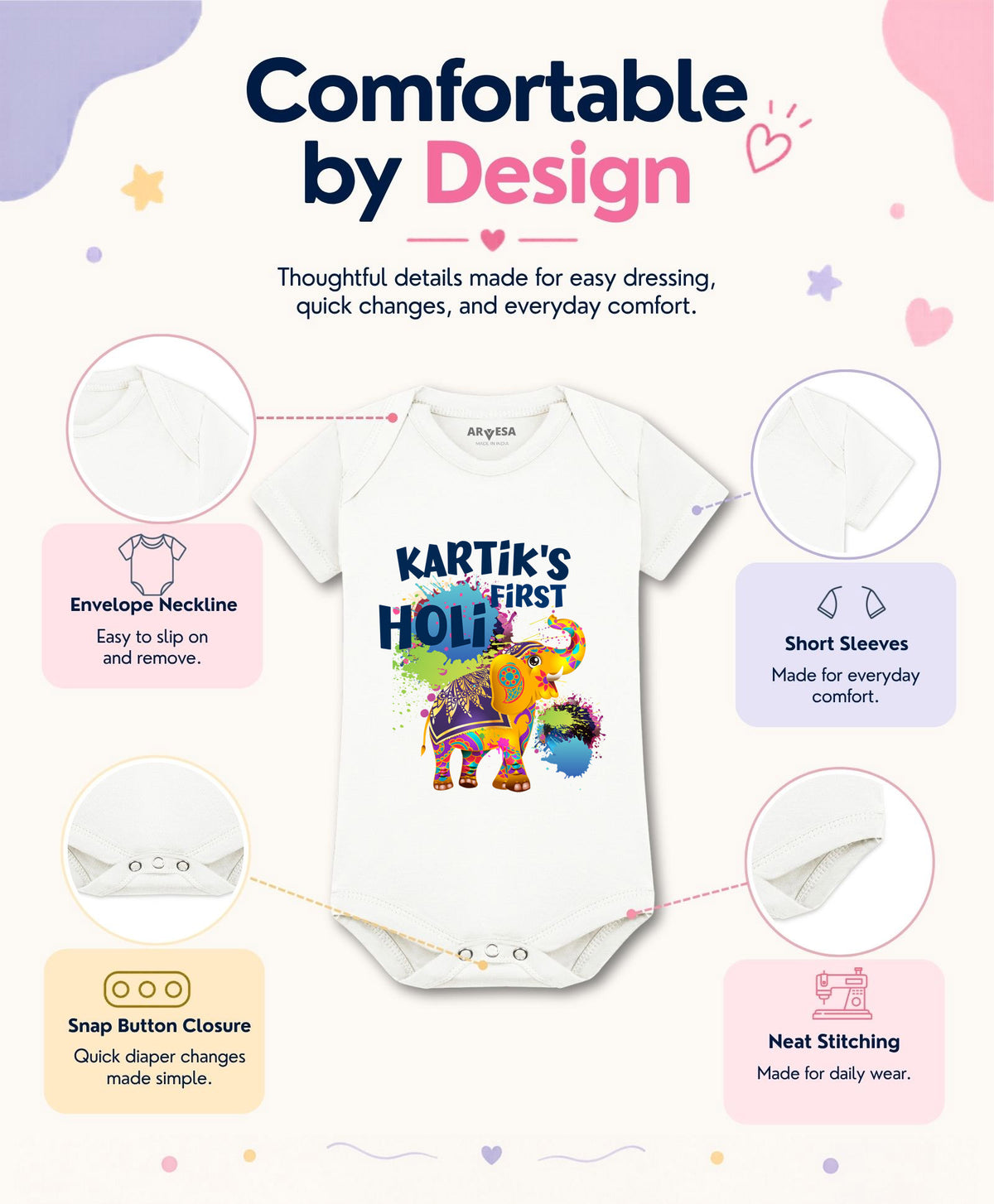 Yes | My First Holi - Romper
